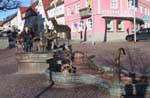 25-Heidi at a bronze fountain in Donaueshingen