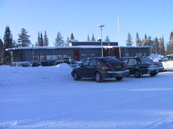 39-Our car parked outside our work office in Kuusamo