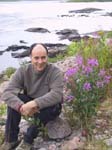 18-Laurie enjoys the views on the border of Sweden & Finland at Tornio