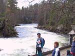 23-Laurie takes in the view of the rapids at Hautaranta