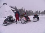 37-Mika takes a rest from skidooing around the frozen lakes of Kuusamo