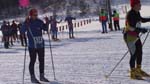 43-Heidi is all smiles at the start of her 35km ski race
