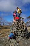 21-The kids take on the Native Cat Flat cairn