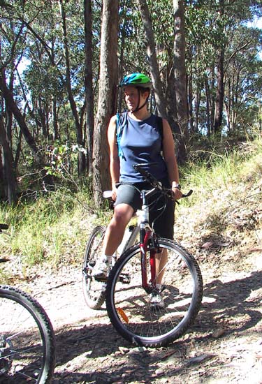 06-Trudi take a break on the Lerderderg River Track
