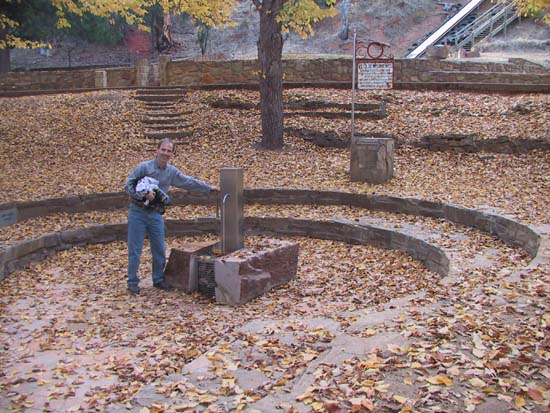 03-Bryan samples the Vaughan Springs Water
