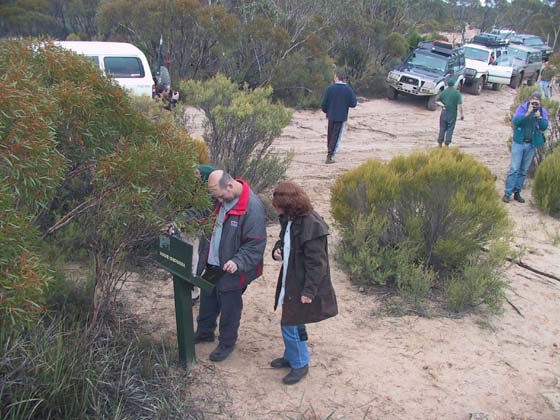 13-Greg & Maxine check out the Visitors Book at Milmed Rock