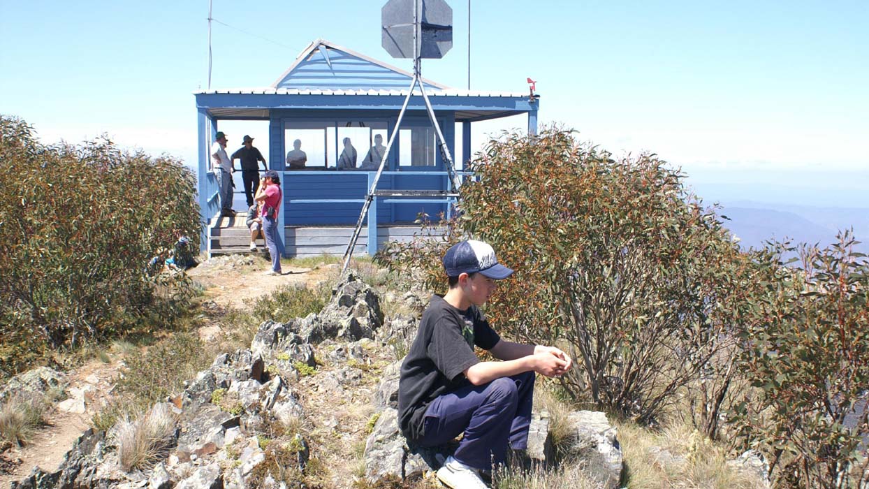 07-Darcy admires the scenery at the Pinnacle fire tower
